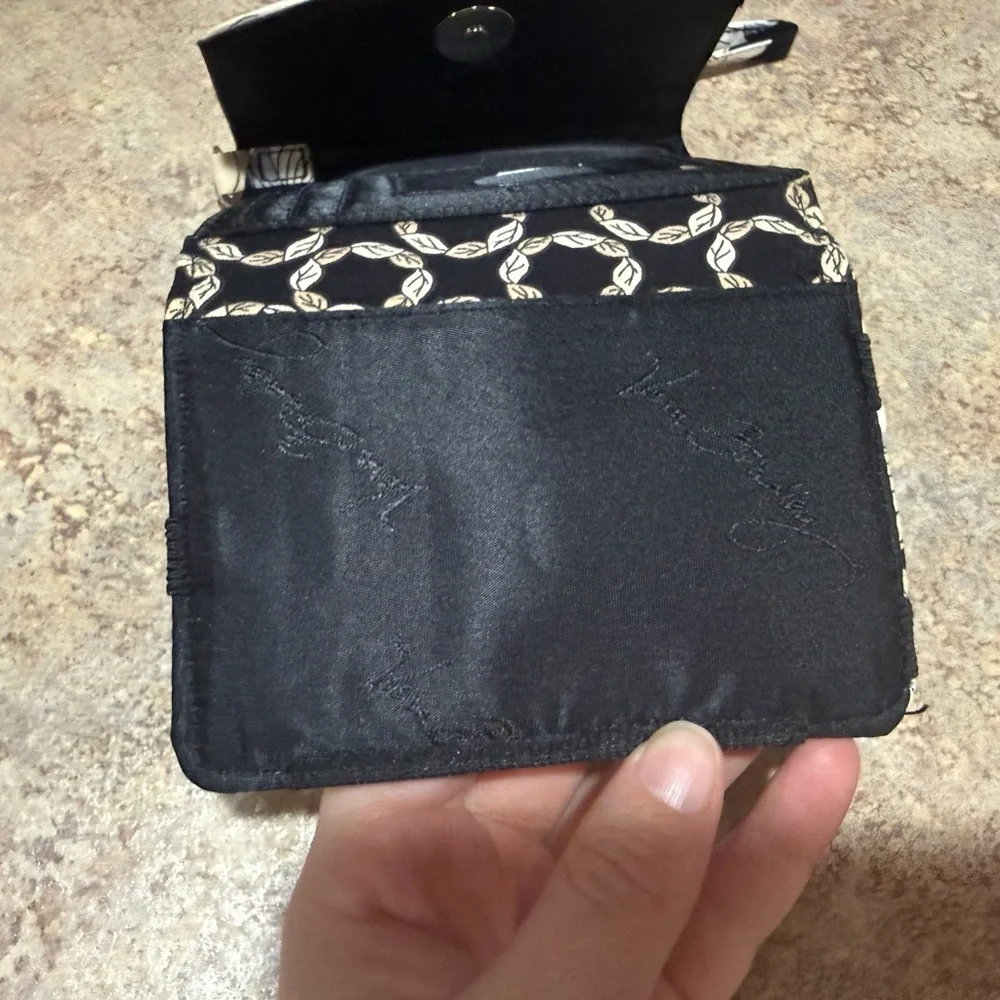 Vera Bradley Floral Black and White Wristlet Wallet - Picture 3 of 3